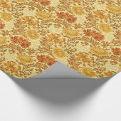 William Morris Chrysanthemums, Mustard Gold Cadeaupapier (Hoek)