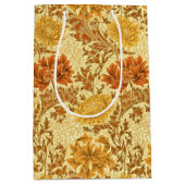 William Morris Chrysanthemums, Mustard Gold Medium Cadeauzakje (Voorkant)