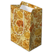 William Morris Chrysanthemums, Mustard Gold Medium Cadeauzakje (Achterkant Gekanteld)