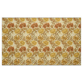 William Morris Chrysanthemums, Mustard Gold Stof (Fat Quarter)