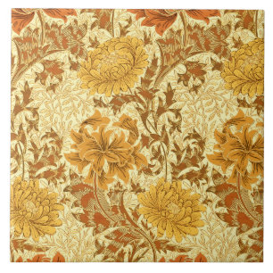 William Morris Chrysanthemums, Mustard Gold Tegeltje