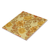 William Morris Chrysanthemums, Mustard Gold Tegeltje (Zijkant)