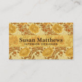 William Morris Chrysanthemums, Mustard Gold Visitekaartje (Voorkant)