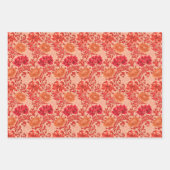 William Morris Chrysanthemums, Roze, Aqua & Coral Inpakpapier Vel (Voorkant 3)