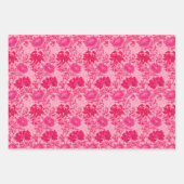 William Morris Chrysanthemums, Roze, Aqua & Coral Inpakpapier Vel (Voorkant)