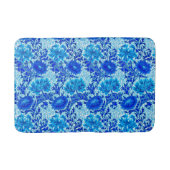 William Morris Chrysanthemums Shades of Denim Blue Badmat (Voorkant)