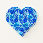 William Morris Chrysanthemums Shades of Denim Blue Notitieboek (Achterkant)