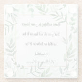 William Morris citaat, heb niets... Glazen Onderzetter (Achterkant)