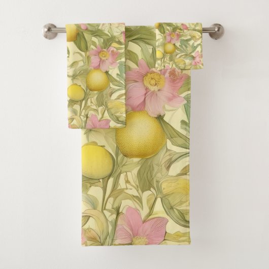 William Morris Citroen & Bloemen Bad Handdoek (Insitu)