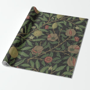 William Morris Citrus en Pomegranate Print Paper Cadeaupapier