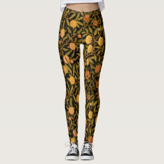 William Morris ~ Citrus over zwarte Leggings
