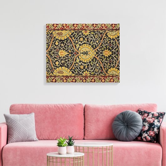 William Morris Classic Carpet Art Print Design (Insitu (Woonkamer))