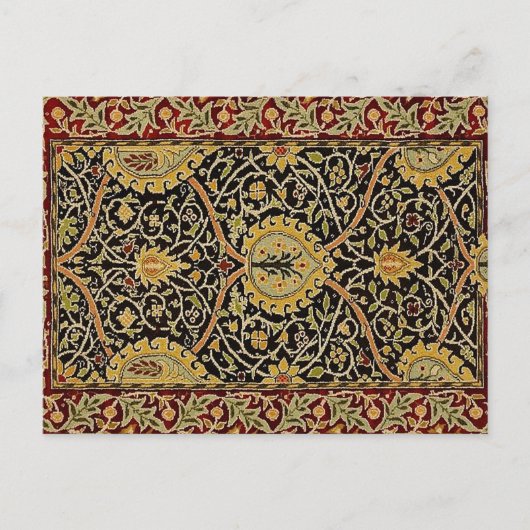 William Morris Classic Carpet Art Print Design Briefkaart (Voorkant)