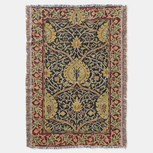 William Morris Classic Carpet Art Print Design Deken (Voorkant Verticaal)