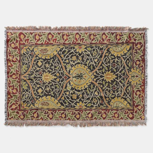 William Morris Classic Carpet Art Print Design Deken (Voorkant)