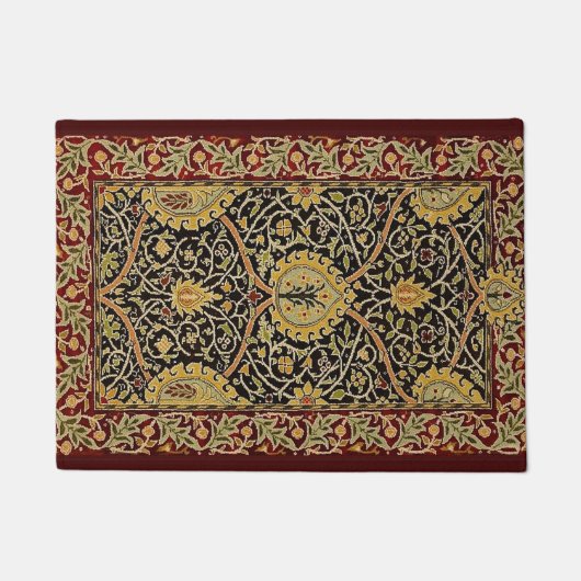 William Morris Classic Carpet Art Print Design Deurmat (Voorkant)