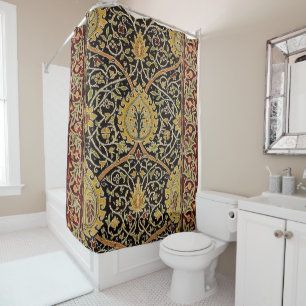 William Morris Classic Carpet Art Print Design Douchegordijn
