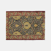 William Morris Classic Carpet Art Print Design Fleece Deken (Voorkant (Horizontaal))