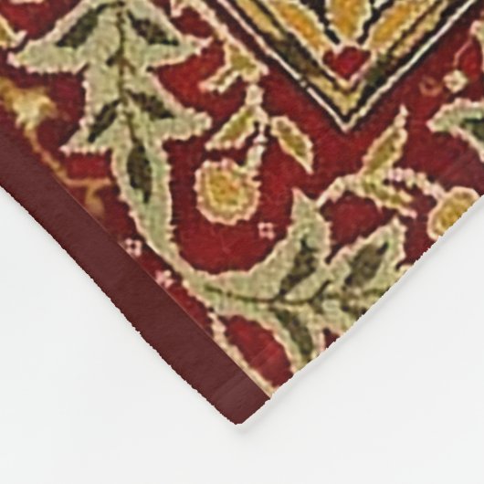 William Morris Classic Carpet Art Print Design Fleece Deken (Hoek)