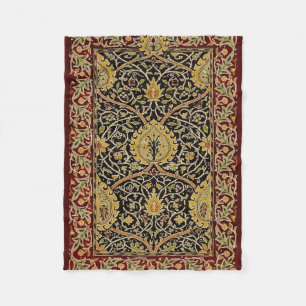 William Morris Classic Carpet Art Print Design Fleece Deken