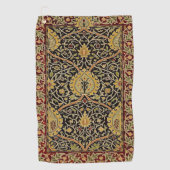 William Morris Classic Carpet Art Print Design Golfhanddoek (Voorkant)