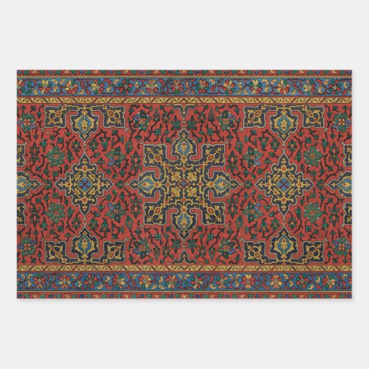 William Morris Classic Carpet Art Print Design Inpakpapier Vel (Voorkant 2)