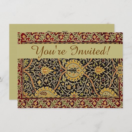 William Morris Classic Carpet Art Print Design Kaart (Voorkant / Achterkant)