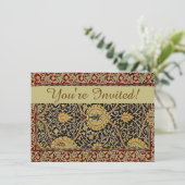 William Morris Classic Carpet Art Print Design Kaart (Staand voorkant)