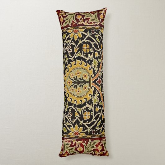 William Morris Classic Carpet Art Print Design Lichaamskussen (Achterkant (Verticaal))
