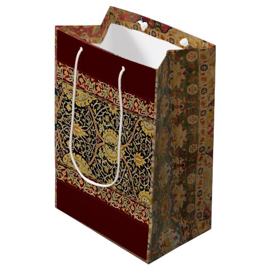 William Morris Classic Carpet Art Print Design Medium Cadeauzakje (Voorkant Gekanteld)