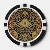 William Morris Classic Carpet Art Print Design Poker Chips (Voorkant)