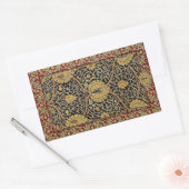 William Morris Classic Carpet Art Print Design Rechthoekige Sticker (Envelop)