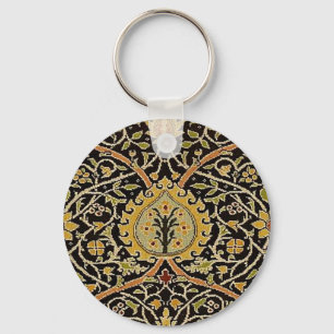 William Morris Classic Carpet Art Print Design Sleutelhanger
