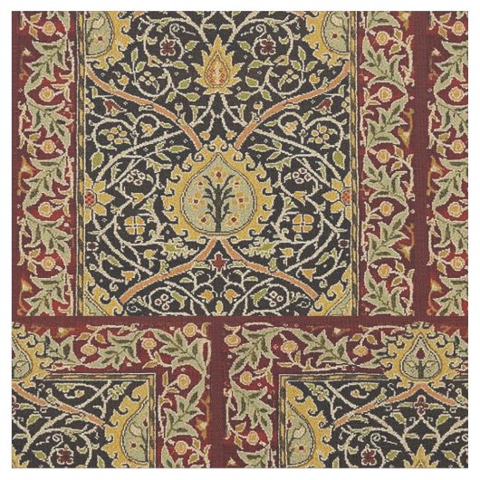 William Morris Classic Carpet Art Print Design Stof (Close Up)