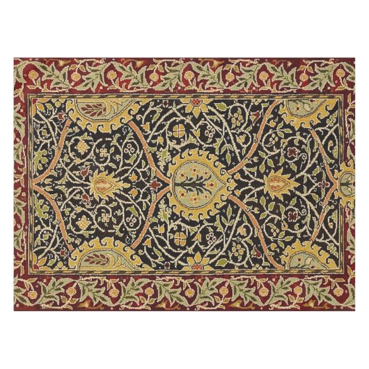 William Morris Classic Carpet Art Print Design Tafelkleed (Voorkant (Horizontaal))