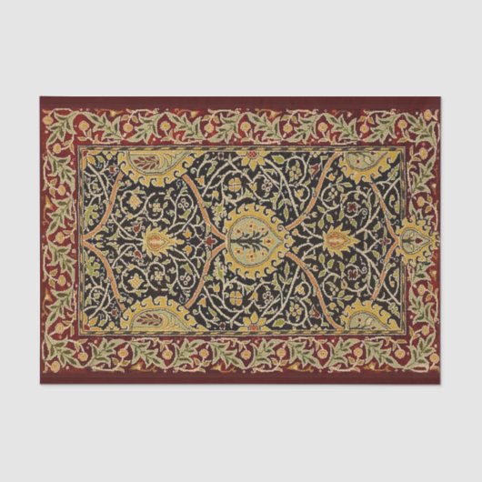 William Morris Classic Carpet Art Print Design Tissuepapier (Voorkant)