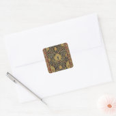 William Morris Classic Carpet Art Print Design Vierkante Sticker (Envelop)
