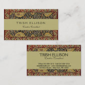 William Morris Classic Carpet Art Print Design Visitekaartje (Voorkant / Achterkant)