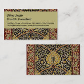 William Morris Classic Carpet Art Print Design Visitekaartje (Voorkant / Achterkant)