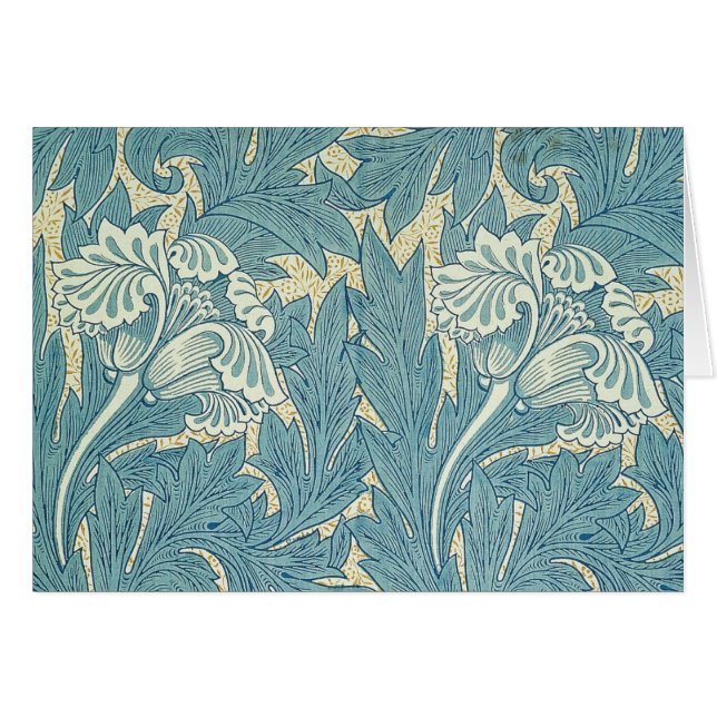 William Morris Classic Tulip Blue Floral (Voorkant Horizontaal)