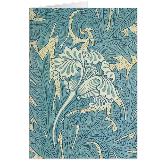 William Morris Classic Tulip Blue Floral (Voorkant)