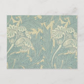 William Morris Classic Tulip Blue Floral Briefkaart (Voorkant)