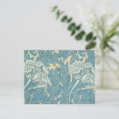 William Morris Classic Tulip Blue Floral Briefkaart (Staand voorkant)