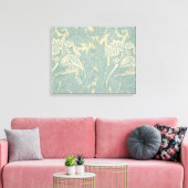 William Morris Classic Tulip Blue Floral Canvas Afdruk (Insitu (Woonkamer))