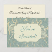 William Morris Classic Tulip Blue Floral Kaart (Voorkant / Achterkant)