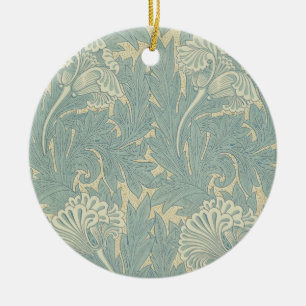 William Morris Classic Tulip Blue Floral Keramisch Ornament