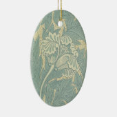 William Morris Classic Tulip Blue Floral Keramisch Ornament (Rechts)