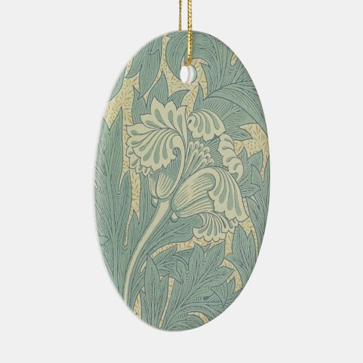 William Morris Classic Tulip Blue Floral Keramisch Ornament (Rechts)