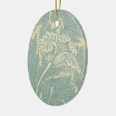 William Morris Classic Tulip Blue Floral Keramisch Ornament (Links)