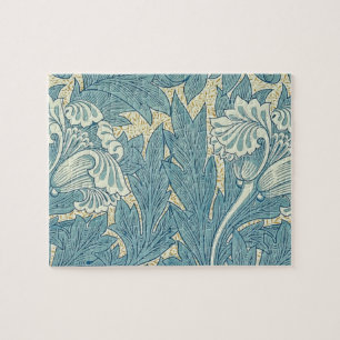 William Morris Classic Tulip Blue Floral Legpuzzel